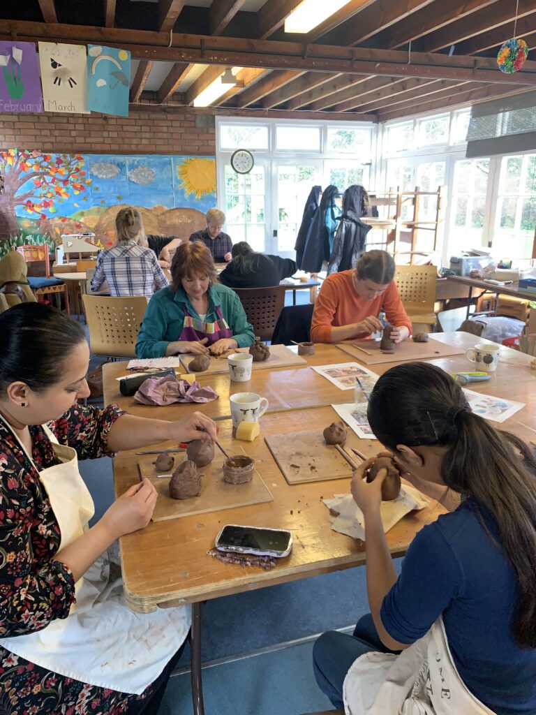 pottery inside